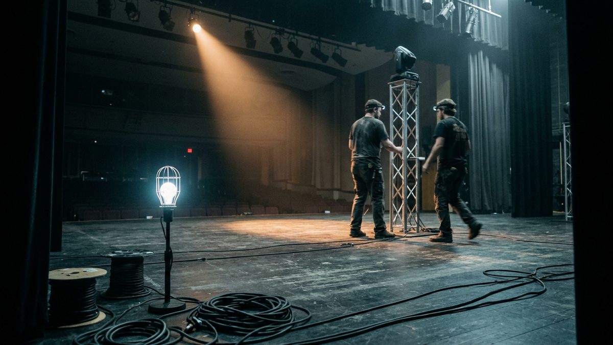 An audience settling into seats under stage lights before a live performance in St. Louis
